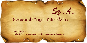 Szeverényi Adrián névjegykártya